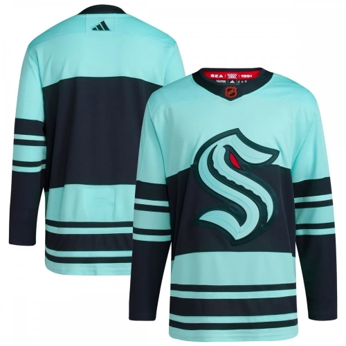 Seattle Kraken Reverse Retro 20 Jersey Teal Blank
