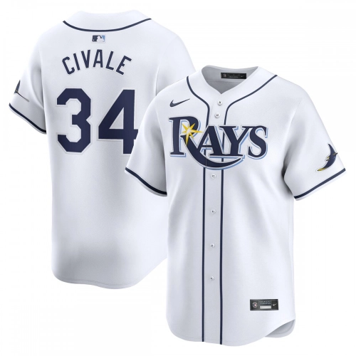 Tampa Bay Rays Civale Jersey Nike Home Limited - White