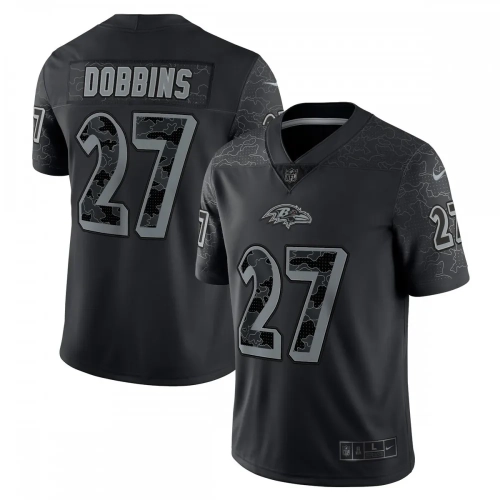 J.K. Dobbins Ravens Reflective Jersey Black Limited Edition