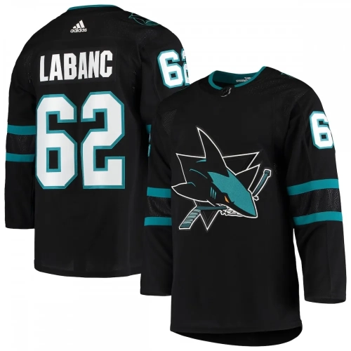 Kevin Labanc Sharks Alternate Jersey Black Adidas Authentic