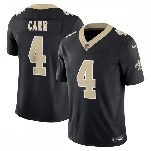 Derek Carr Saints Jersey Black Nike Vapor Limited