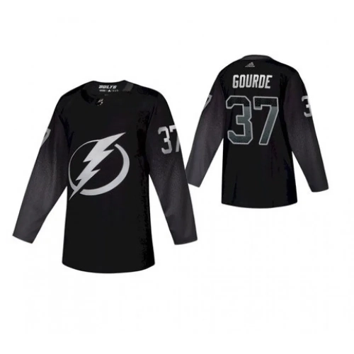 Tampa Bay Lightning Yanni Gourde Jersey Black Alternate Adidas