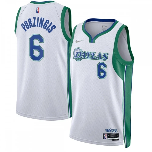 Dallas Mavericks Porzingis City Edition Jersey 2021-22 White