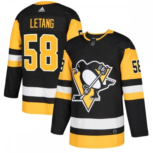 Kris Letang Penguins Jersey Authentic Adidas Black