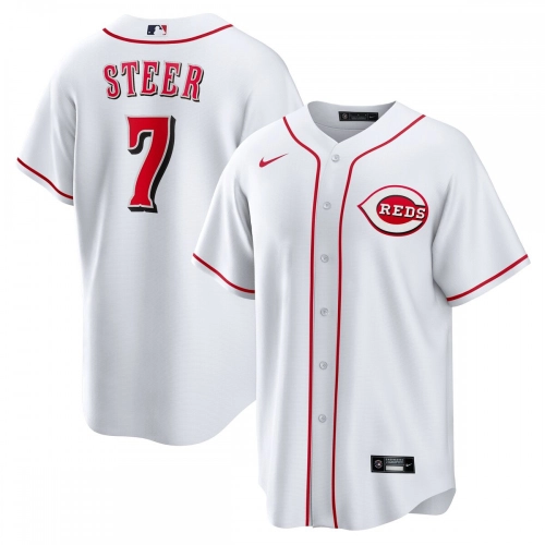 Cincinnati Reds Spencer Steer Nike Replica Home Jersey - White