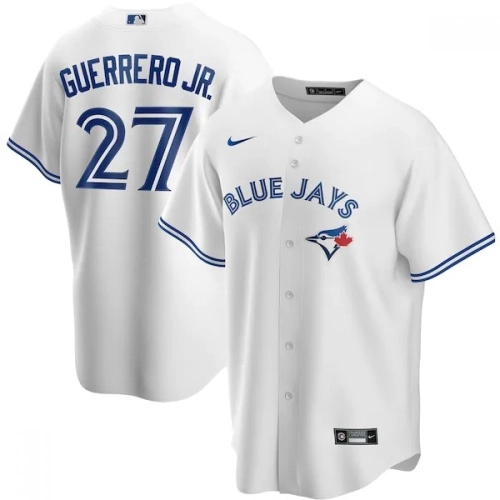 Blue Jays Guerrero Jr 27 Jersey 2020 White Home Nike