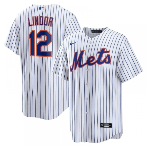 Francisco Lindor Mets Jersey 2020 Home Nike White Royal