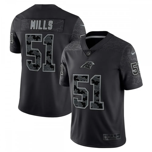Carolina Panthers Reflective Jersey Black Limited Edition