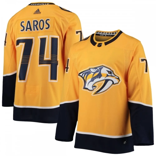 Juuse Saros Adidas Authentic Predators Jersey Gold